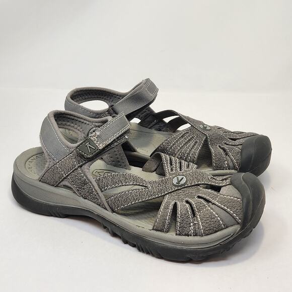 Keen Shoes - Keen Rose Sandal Gray Ankle Strap Outdoor Hiking Shoes Women Size 7 Toe Bumper